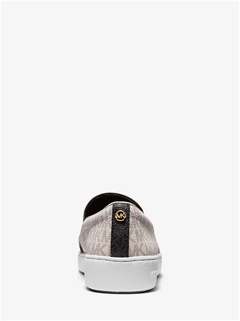 michael michael kors keaton two-tone logo slip-on sneaker|michael kors keaton lace up.